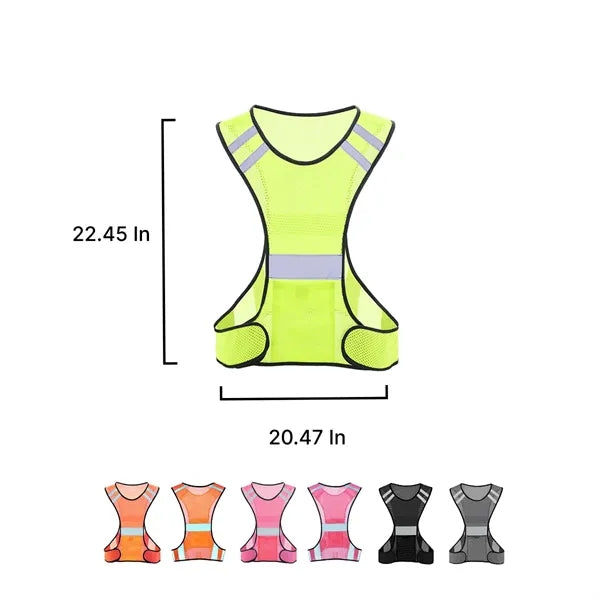 Reflective Safety Vest Breathable Mesh Night Running Gear