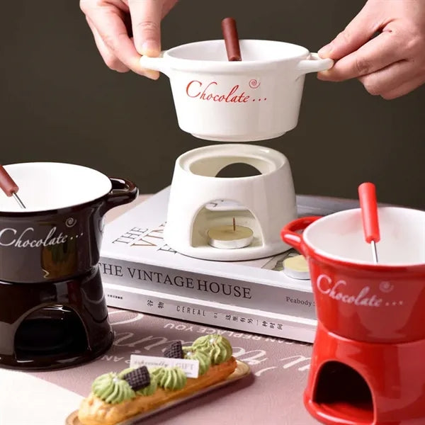 Kitchen gadget wedding gift ceramic chocolate fondue cup