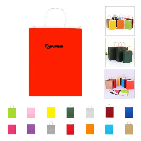 Colorful Kraft Paper Shopping Bags