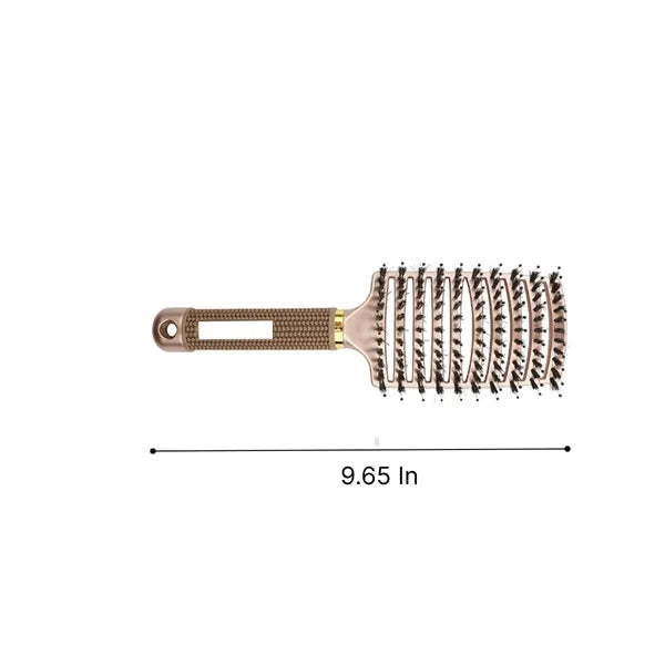 Boar Bristle Anti-Static Curved Massage Comb
