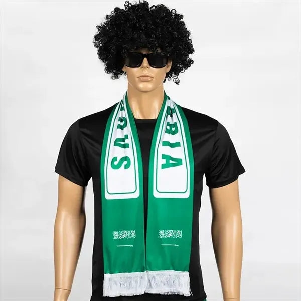 Double Side Polyester Full Sublimation Scarf With Fringe