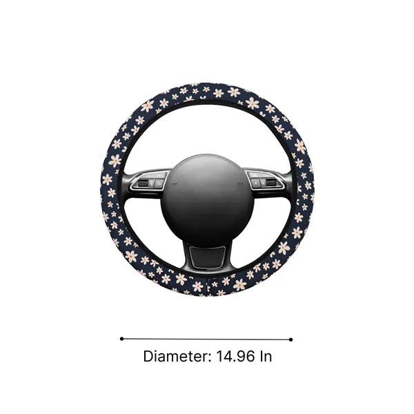 Cute Knit Steering Wheel Cover Universal 38cm