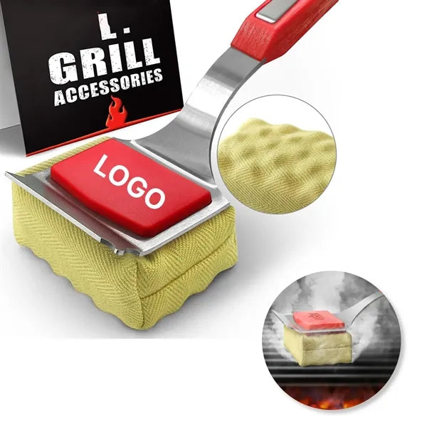 Griddle Scraper with Friction Pad Grill Cleaning Tool