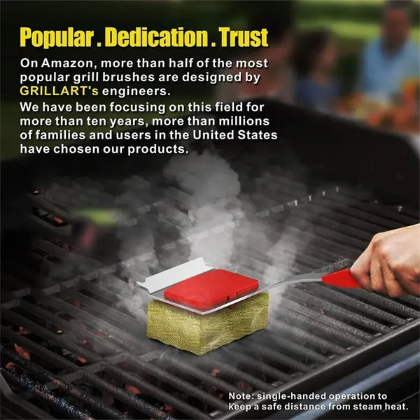 Griddle Scraper with Friction Pad Grill Cleaning Tool