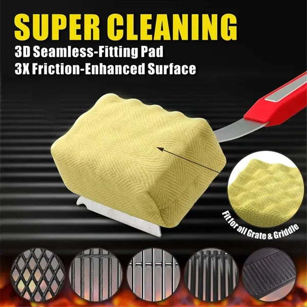 Griddle Scraper with Friction Pad Grill Cleaning Tool
