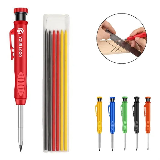 Long nosed deep hole solid construction carpenter pencil