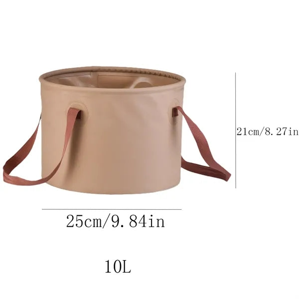 10L Handle Portable Collapsible Wash Basin Water Bucket