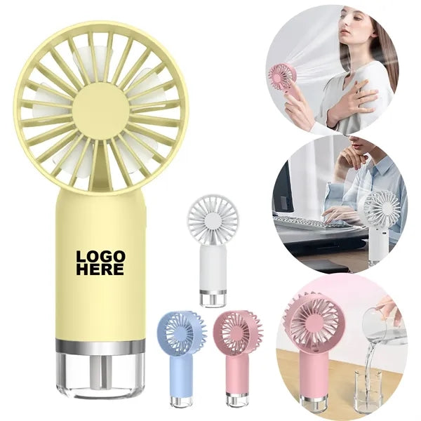 3-in-1 Rechargeable Portable Mini Fan with Mist Spray