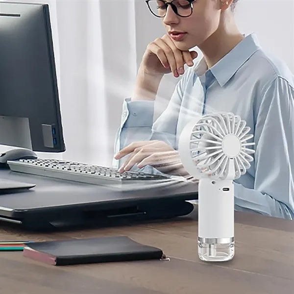 3-in-1 Rechargeable Portable Mini Fan with Mist Spray