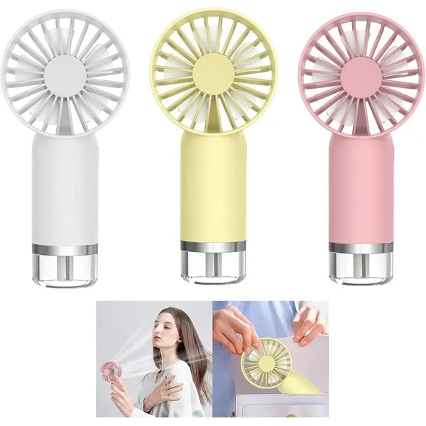 3-in-1 Rechargeable Portable Mini Fan with Mist Spray