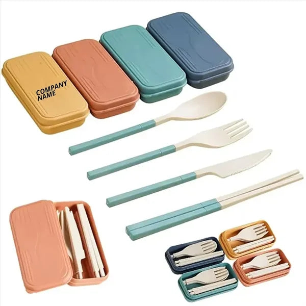 Detachable Portable Wheat Straw Cutlery Set