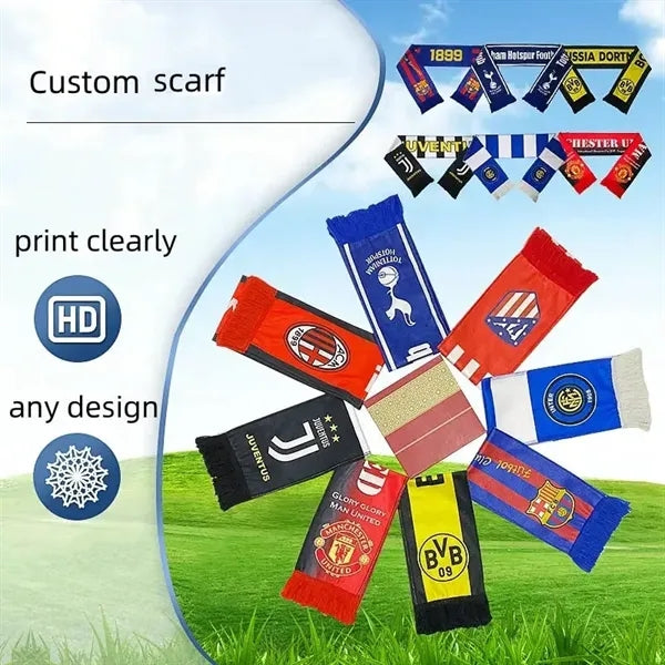 Double Side Polyester Full Sublimation Scarf With Fringe