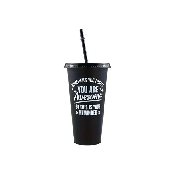 24OZ Colorful PP Straw Water Cup