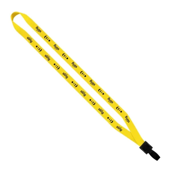 1/2" Polyester Lanyard with Non-Swivel Plastic Hook
