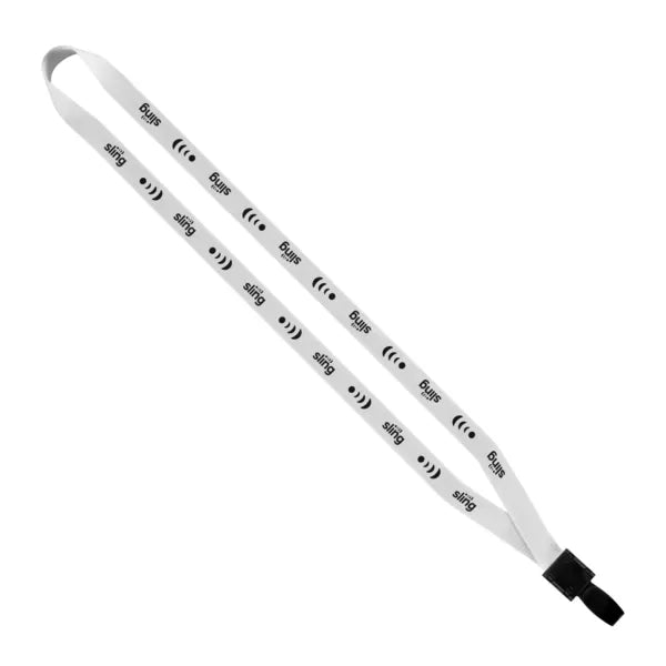 1/2" Polyester Lanyard with Non-Swivel Plastic Hook