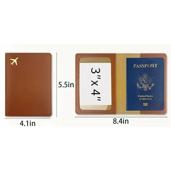 Unisex Travel Essential Premium Leather Passport Holder