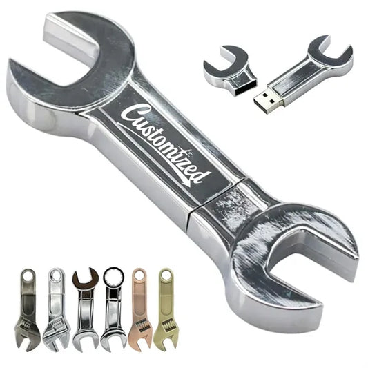 8GB Metal Wrench Shaped USB Flash Drive Custom