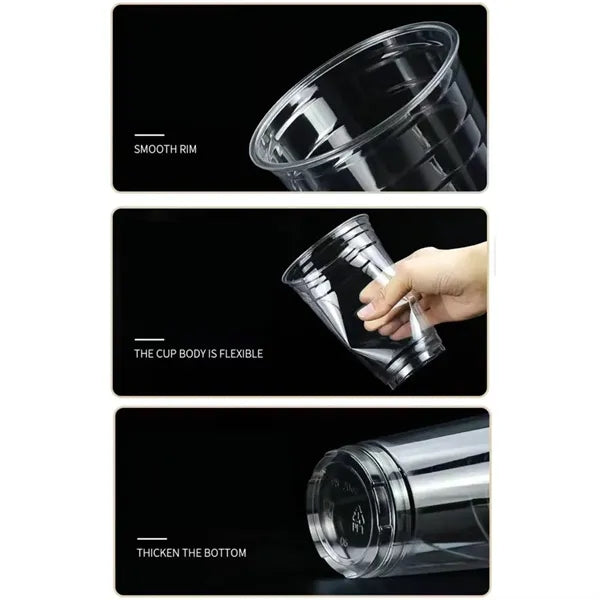 14 oz party iced coffee cold beverage pet clear plastic cups