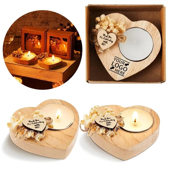 Rustic Wood Wedding Candle