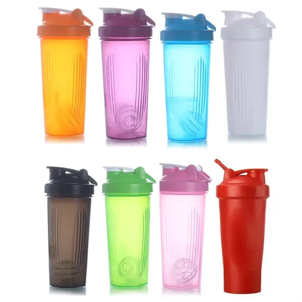 Sports Plastic Protein Shaker Bottle with Flip Top Lid