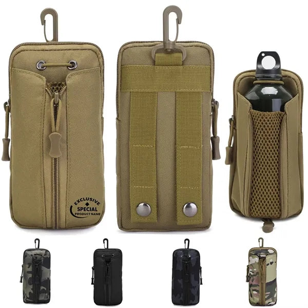 Outdoor Water Bottle Bag With Belt Hook Mobile Phone