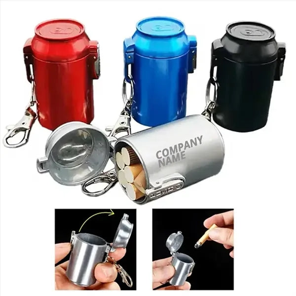 Ashtray with One-Touch Lid & Carabiner