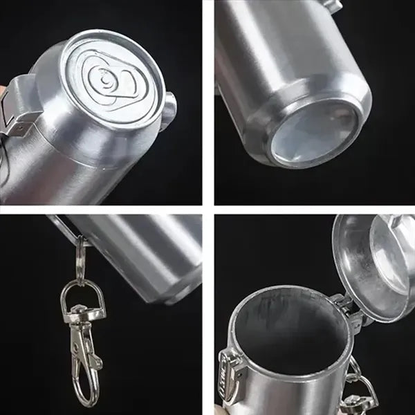 Ashtray with One-Touch Lid & Carabiner