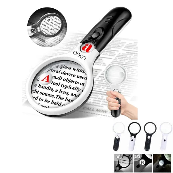 Magnifier Glass with 3 LED Jewelry Loupe Lens