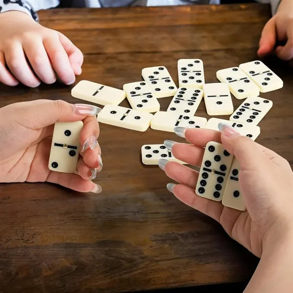 28 Piece Dominoes Game Set with Wooden Storage Box