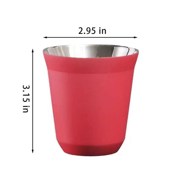 5oz double wall insulated stainless steel espresso cup