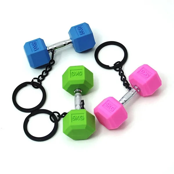 Mini Dumbbell Keychain Fitness Backpack Charm