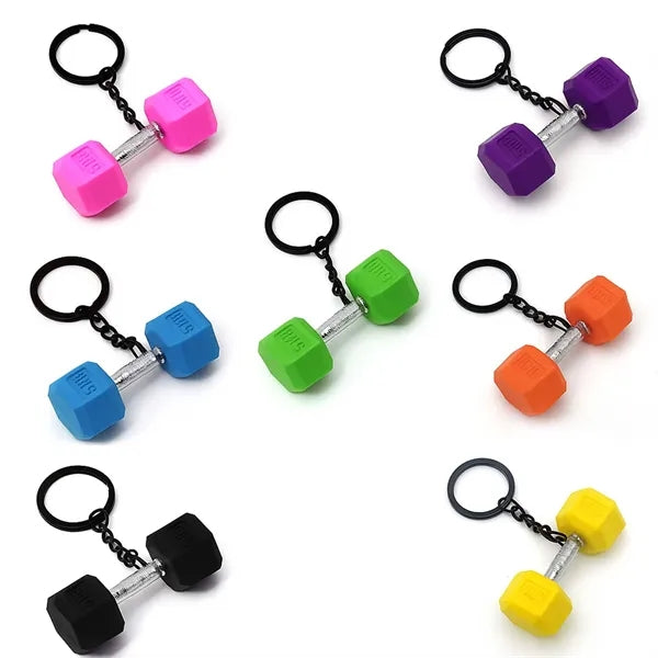 Mini Dumbbell Keychain Fitness Backpack Charm