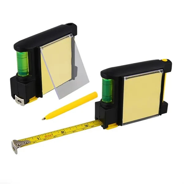 4 in 1 Tape Measure with Level Sticky Note and Pen