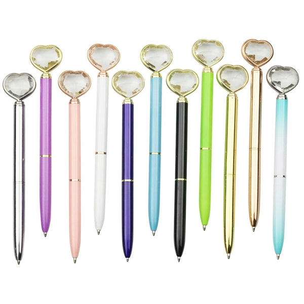Big Heart Crystal Ballpoint Pen