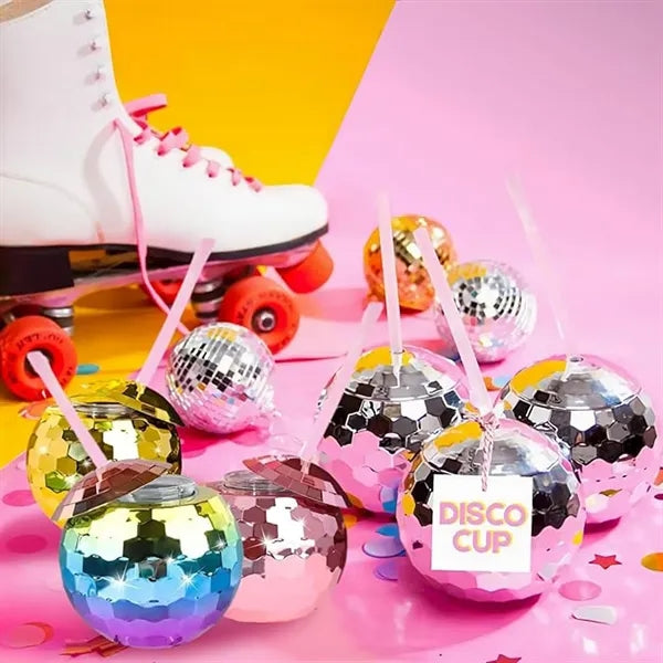 20 Oz Disco Ball Cup With Straw