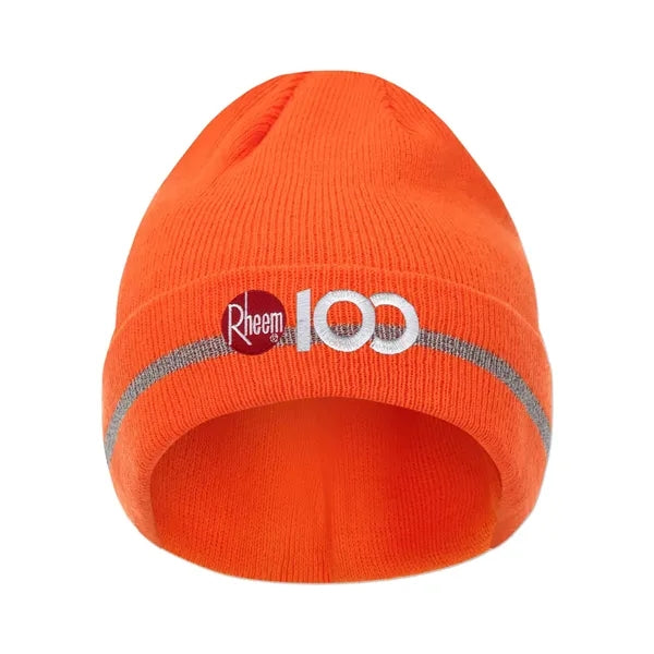 12" Folded Safety Beanie with Reflective Threads