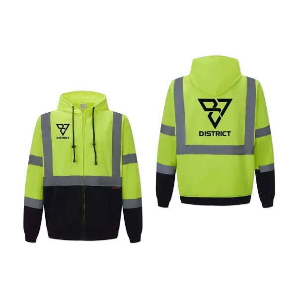 Full Zip Safety Fleece Hoodie Jacket