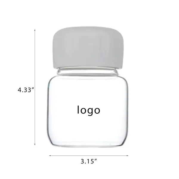 10oz glass with a lid mini scale