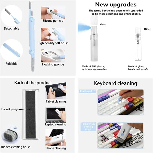 7-In-1 Tech Cleaning Kit With Brush & Spray