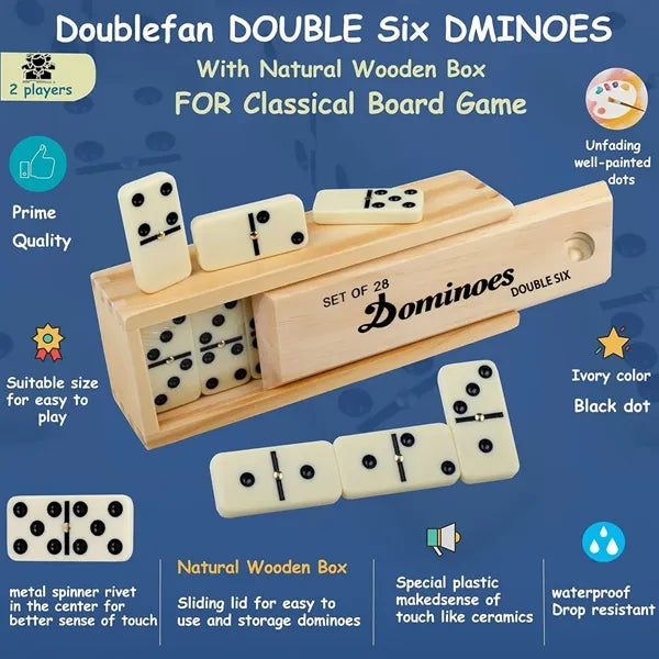 Dominos In Wooden Box