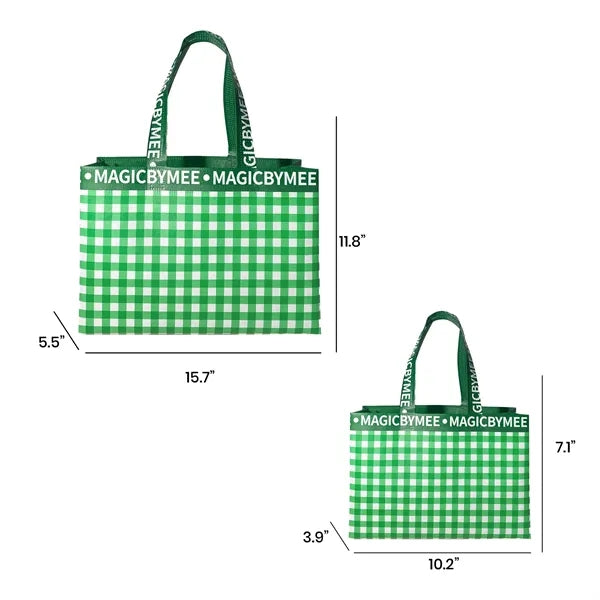 Non-woven Clothing Store Shopping Grid Handing Gift Bags