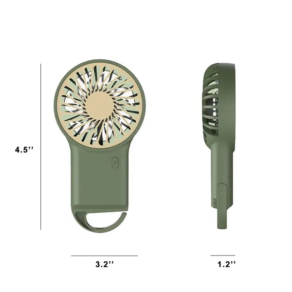 Rechargeable Mini Fan With Carabiner