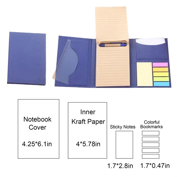 Multifunctional Kraft Paper Notebook Set With Pen And Tools