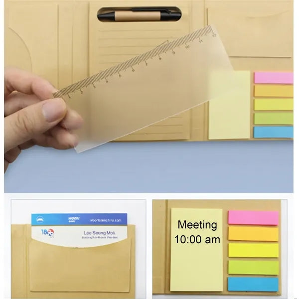 Multifunctional Kraft Paper Notebook Set With Pen And Tools