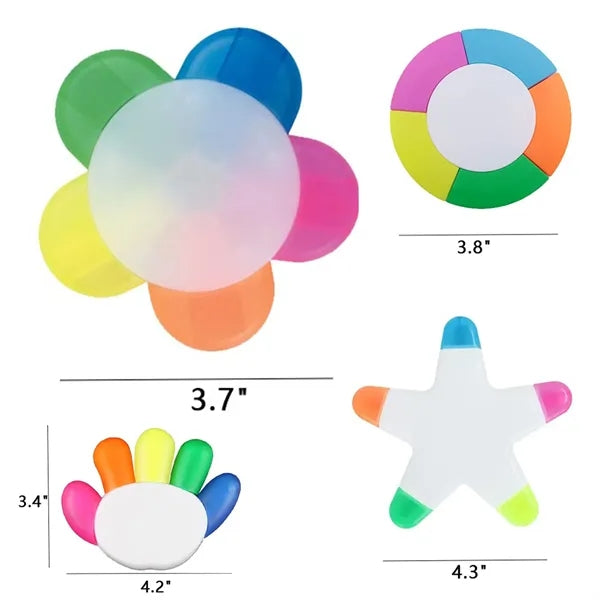 Five-color petal highlighter