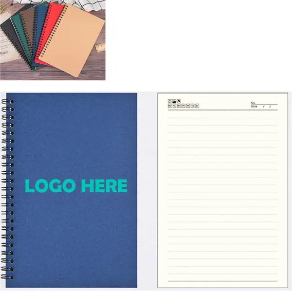 A5 Kraft Cover Spiral Office Portable Calendar Notebook