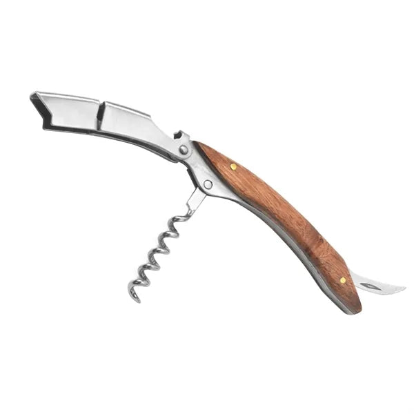 Double Hinged Corkscrew Wine Bottle Opener