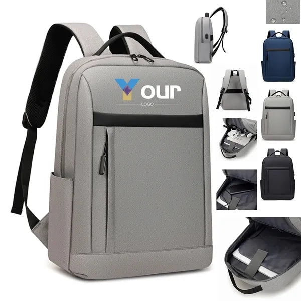 Water Resistant Laptop Backpack with USB Charging Port