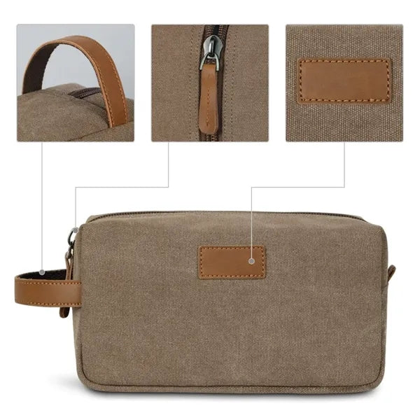 Canvas Toiletry Cosmetic Bag