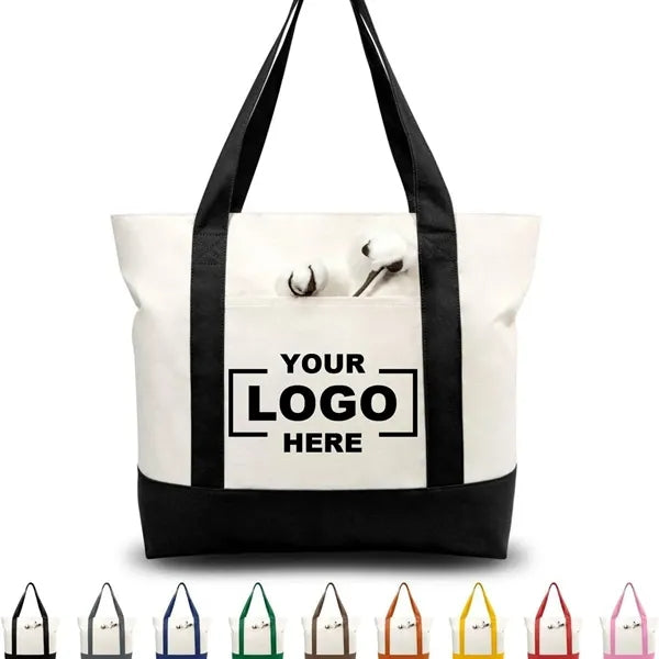 Shopping Patchwork Canvas Tote Bag